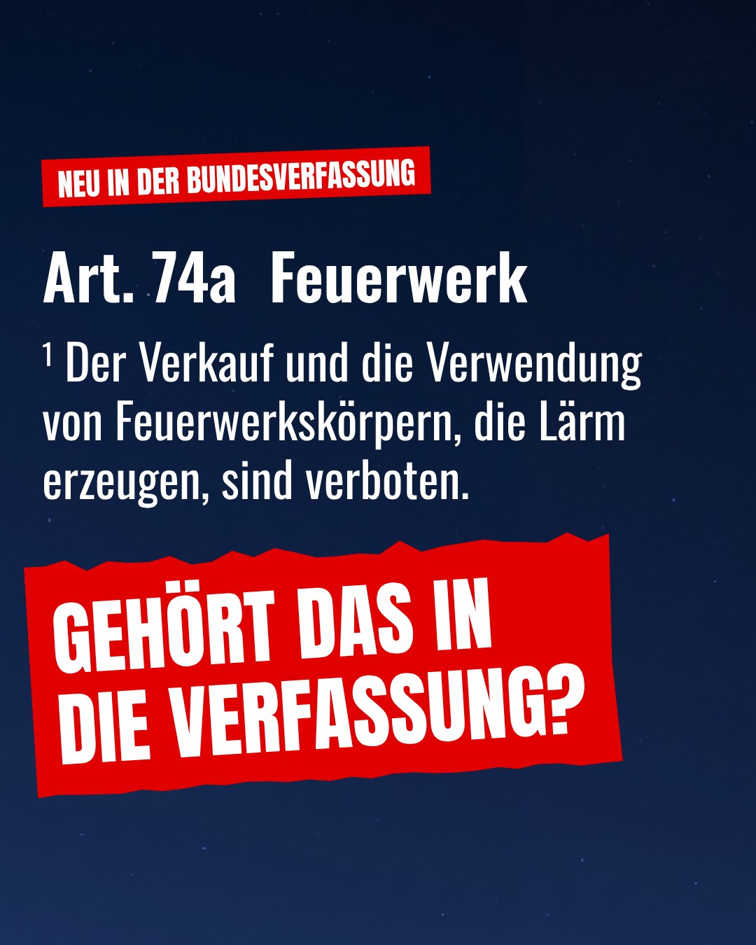 Sujet: Wort für Wort. Absatz 1 des Initiativtexts.